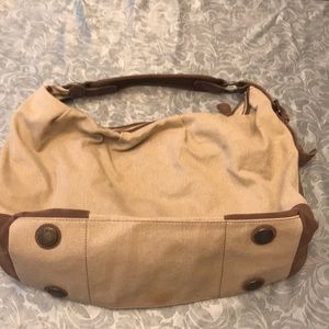 EUC Gap Handbag, suede trim